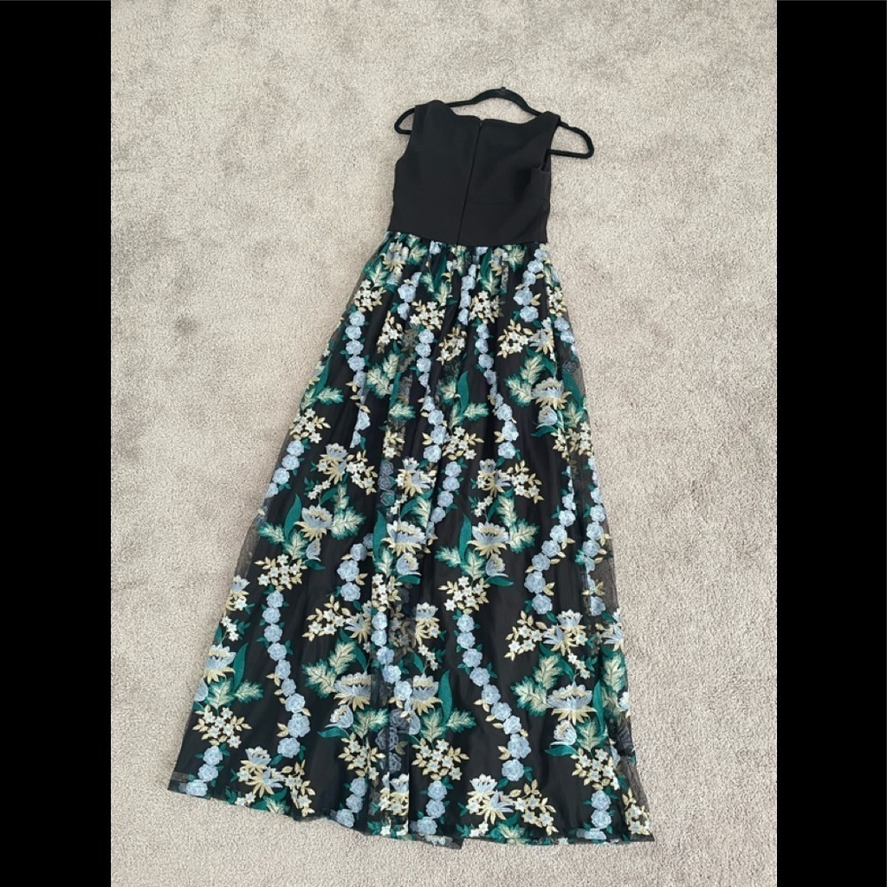 Adrianna Papell Embroidered Tulle Maxi Dress - Picture 3 of 9